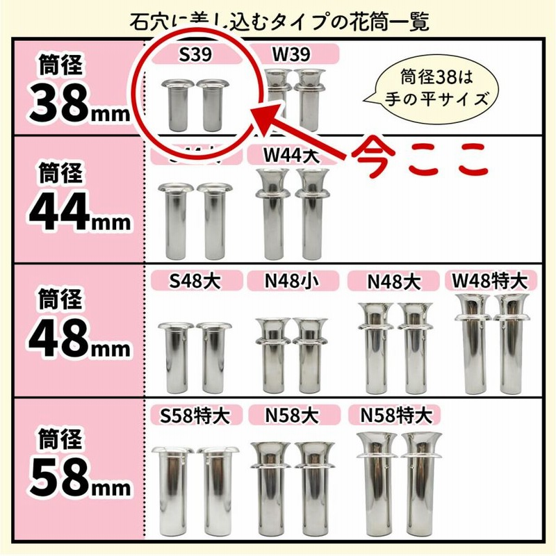 競売 ステンレス花立 ツバ付 特大 ナカムラ商事 ナカムラ商事 分厚い花立ハス(小)茶 φ6X長さ30cm