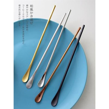 304不銹鋼攪拌棒便攜長柄迷你短咖啡匙小勺子奶粉攪拌帶收納盒子