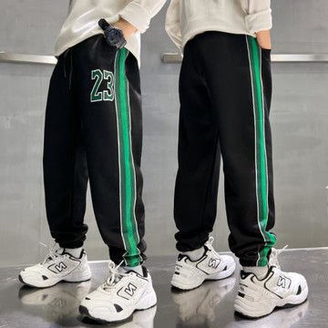 GILE­GILE兒童裝男童春秋款褲子大童時髦運動褲男孩長褲春季衛褲