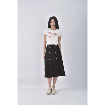 (S) 【作珩私服】mili質感素面黑色長裙二手衣