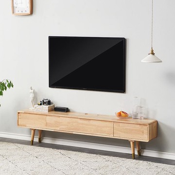 公司貨附發票 電視櫃 實木電視柜現代簡約窄款客廳小戶型臥室迷你家用小尺寸超窄型地柜 快速出貨