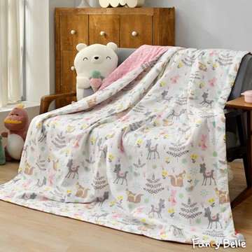 【Great Living格蕾寢飾】義大利Fancy Belle 森林樂園 純棉抗菌涼被(5x6.5尺)