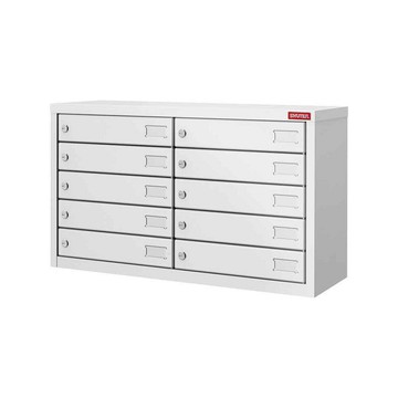 樹德SHUTER 10格 消費性電子產品櫃 白櫃白抽 /組 MC-210【領券滿額再折千12/31止】