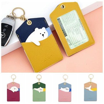 創意門禁卡公交卡保護套八門蟲社學生飯卡包掛件證件門卡套鑰匙扣