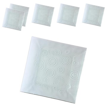 Natura Erato 正方斜邊盤  透明色  150 x 150mm  6個