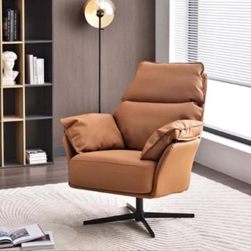 【obis】Mick旋轉單人椅(休閒椅 單人沙發)棕色