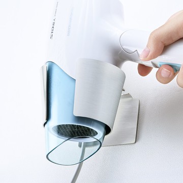 免打孔吹風機架衛生間浴室收納壁掛置物架掛風筒架支架電吹風架子