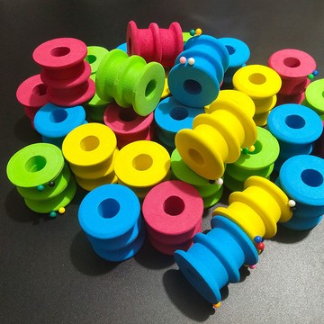 【天天好物】泡沫主綫軸雙層繞綫圈混裝泡沫綿主綫組纏綫魚綫圈釣魚配件散裝