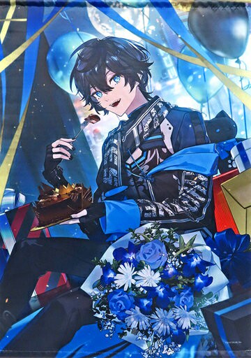 二手收藏海報virtualYouTuber ji nji Akko希雅剋朗生日2021