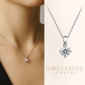 IS DIAMOND IGI 1克拉 K金鑽墜 最白D /VS1 經典四爪(培育鑽石)