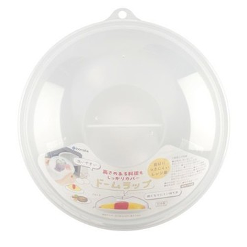 小禮堂 INOMATA 塑膠半圓微波蓋 (透明款) 4905596-103189