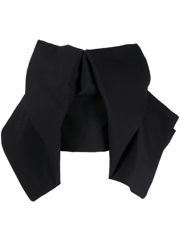 Comme Des Garçons - 3D-detail layered wool top - women - Cupro/Wool - M - Blue