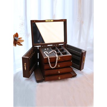 首飾收納盒帶鎖高檔精致簡約大容量超大歐式輕奢高級感首飾盒古風