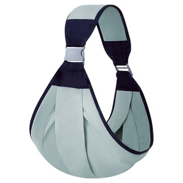 OMRUI 新生兒前抱式背帶 布款  136~161 x 45cm  淡湖綠