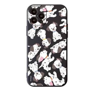 【正版授權】Disney Cats And Dogs-101忠狗款亂花純色矽膠iPhone手機殼