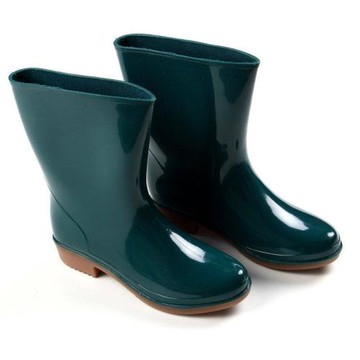 萬貿女橡膠中筒中幫農作水靴耐油防滑防水工作水鞋雨靴勞保膠雨鞋