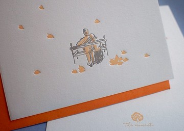 秋 - 活版印刷情人卡