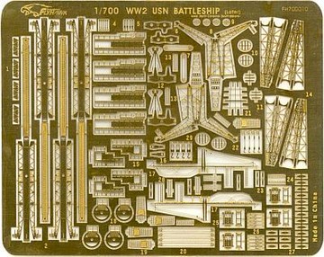 【JZ模型】鷹翔 FH700010 1/700 美軍戰列艦通用件(后期)