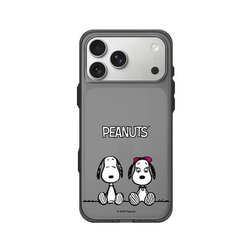 iPhone 17 Pro Max Clear (相機按鈕) 酷墨灰 - 史努比 Snoopy - With Belle