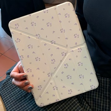清新碎花一殼兩用 磁吸可拆分平板套 平板保護殼 適用 iPad 12 9 Air 8 7 6 Pro A16 M2/M3
