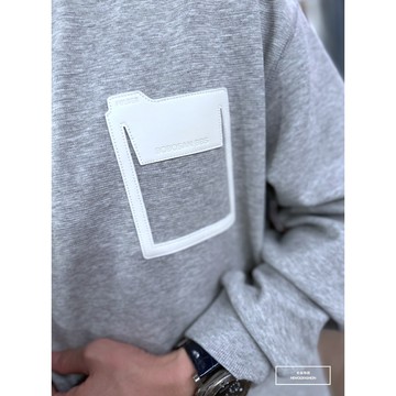 Nor.116 厚磅假口袋造型大學T-灰(NORC65009116)