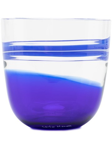 Carlo Moretti - striped print glass - unisex - glass - One Size - Blue