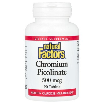 Natural Factors, 吡啶甲酸鉻，500 微克，90 片