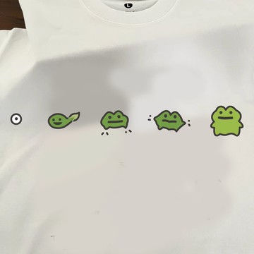 S~XL 萌寵 變態過程的青蛙 純棉 短T 情侶T【Y1326】MIT 情侶裝 短袖T恤 男女可穿 快速出貨不用等