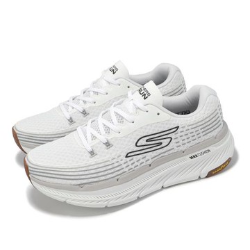 Skechers 慢跑鞋 Max Cushioning Premier 2.0 男鞋 白 灰 厚底 緩震 運動鞋 220835WHT