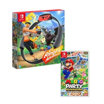 Nintendo Switch 健身環大冒險同捆組+瑪利歐派對 超級巨星 中文版
