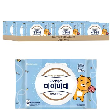 Kleenex 舒潔 Mybidet Kakao Friends 可沖濕式衛生紙 掀蓋型  40張  9包