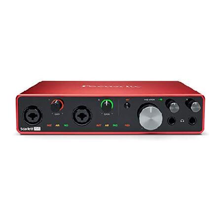 Focusrite Scarlett 8i6 (3rd Gen) USB Audio Interface with Pro Tools First Bundle with Closed-Back Studio Monitor Headphones, XLR Cables (25 ft.), ＆