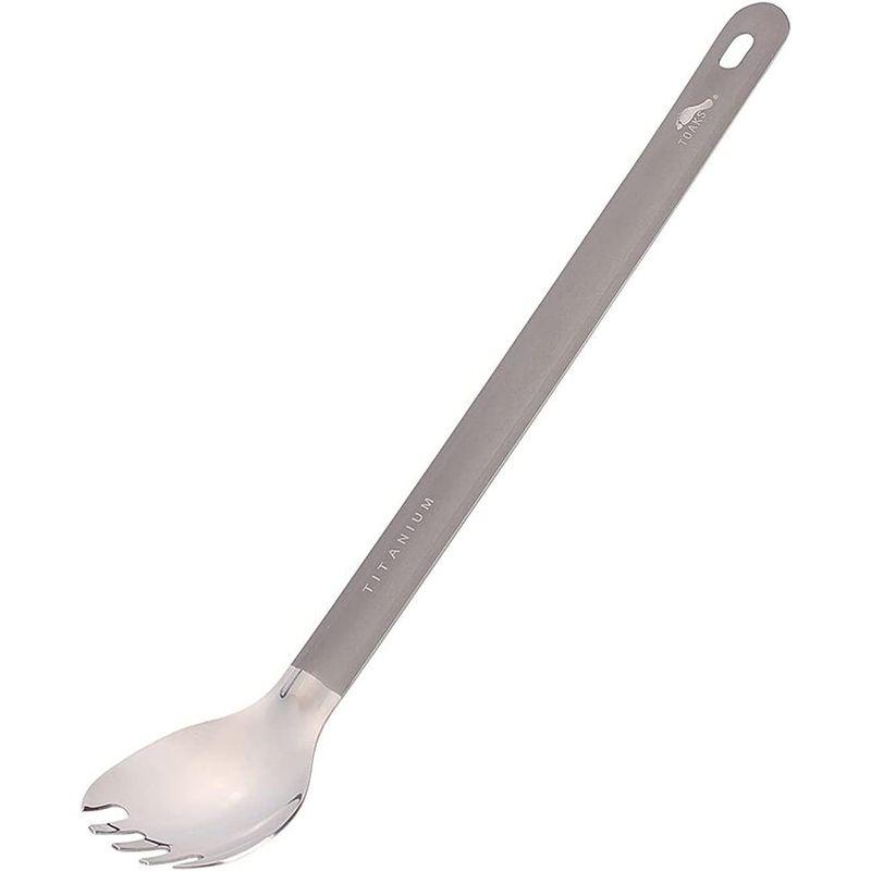 TOAKS Titanium Long Spoon or Spork with Polished Bowl Ultralight