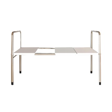 京太陽 單層可伸縮下水槽置物架  88 x 41 x 25cm  3板白色  1個