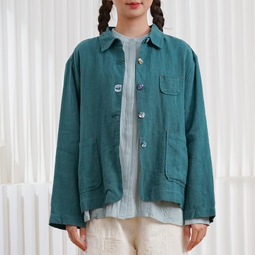 簡約文藝純色外套122436C