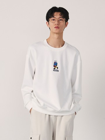 簡約插畫背圖大學T