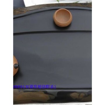 歙硯天然原石硯石材料家用茶盤簡約移動創意中式小清新茶海