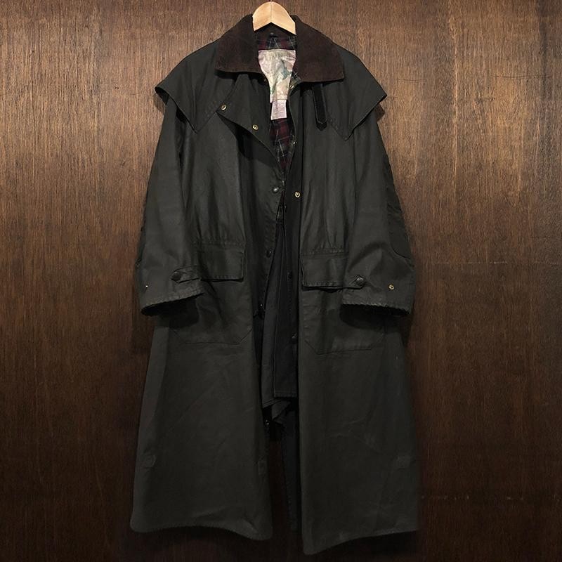 Backhouse Barbour Oild Cotton Stockman's Riding Coat Black バック