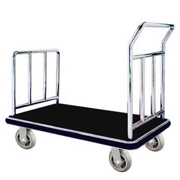 【屬過大商品，運費請先詢問】U型行李車(不銹鋼/黑毯)/H306-