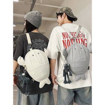 個性可愛小龍蝦多用雙肩包騎行單肩包旅游時尚背包兒童研學背包