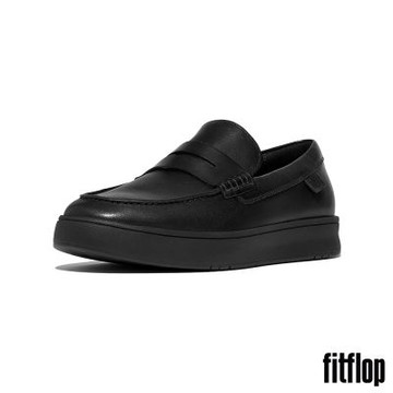 【FitFlop】RALLY MENS 皮革便士樂福鞋-男(靚黑色)