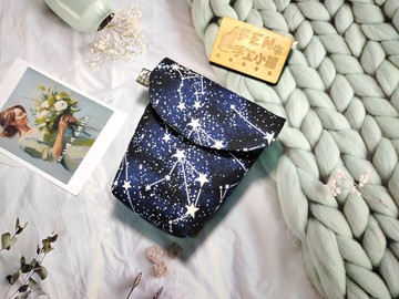 袋物系列-美國限量布夜光布藍底星座款收納袋-塔羅牌收納保護袋