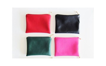 聖誕交換禮物 拉鍊包 零錢包 簡約 人造皮革 仿皮革