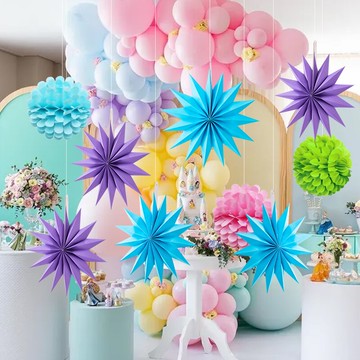 七夕吊旗高級布置吊頂氛圍金店拉花店內活動促銷掛件店鋪超市裝飾