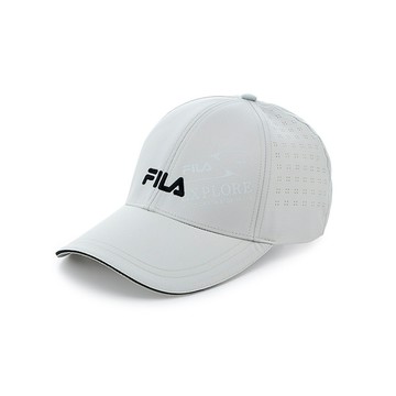 FILA 運動透氣網孔LOGO帽-灰色 HTZ-5006-GY