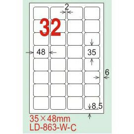 【龍德】LD-863(圓角) 雷射、影印專用標籤-金/銀色 35x48mm 15大張/包【APP滿額下單4%點數(單一帳號最高1000點)】7/31止