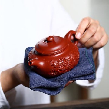 宜興茶壺名家手工紫砂壺原礦大紅袍家用泡茶中式功夫茶具復古單壺