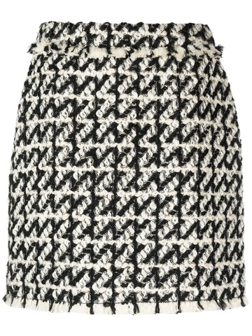 Del Core - belted-waist tweed mini skirt - women - Acetate/Virgin Wool/Cotton/Silk - 42 - Neutrals
