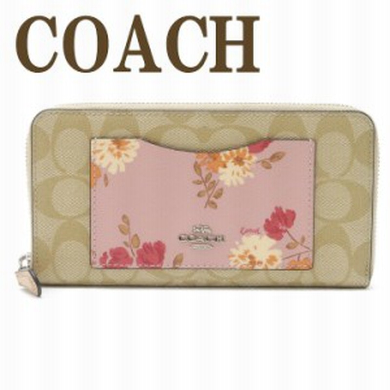 コーチ COACH 財布 レディース 長財布 花柄 シグネチャー ラウンド