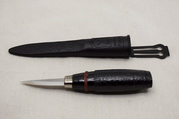 Mora Knife Wood Carving 120 棉線纏繞黑漆紅漆